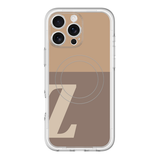 スリムプロテクションプレミアムケース with MagSafe［ オリジナル - initial two tone - Z brown ］