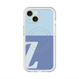 スリムプロテクションプレミアムケース with MagSafe［ オリジナル - initial two tone - Z blue ］