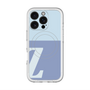 スリムプロテクションプレミアムケース with MagSafe［ オリジナル - initial two tone - Z blue ］