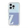 スリムプロテクションプレミアムケース with MagSafe［ オリジナル - initial two tone - Z blue ］