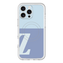 スリムプロテクションプレミアムケース with MagSafe［ オリジナル - initial two tone - Z blue ］
