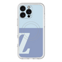 スリムプロテクションプレミアムケース with MagSafe［ オリジナル - initial two tone - Z blue ］