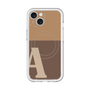 スリムプロテクションプレミアムケース with MagSafe［ オリジナル - initial two tone - A brown ］