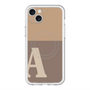 スリムプロテクションプレミアムケース with MagSafe［ オリジナル - initial two tone - A brown ］
