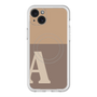スリムプロテクションプレミアムケース with MagSafe［ オリジナル - initial two tone - A brown ］