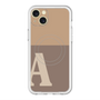 スリムプロテクションプレミアムケース with MagSafe［ オリジナル - initial two tone - A brown ］