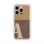 スリムプロテクションプレミアムケース with MagSafe［ オリジナル - initial two tone - A brown ］