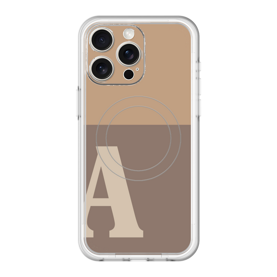スリムプロテクションプレミアムケース with MagSafe［ オリジナル - initial two tone - A brown ］