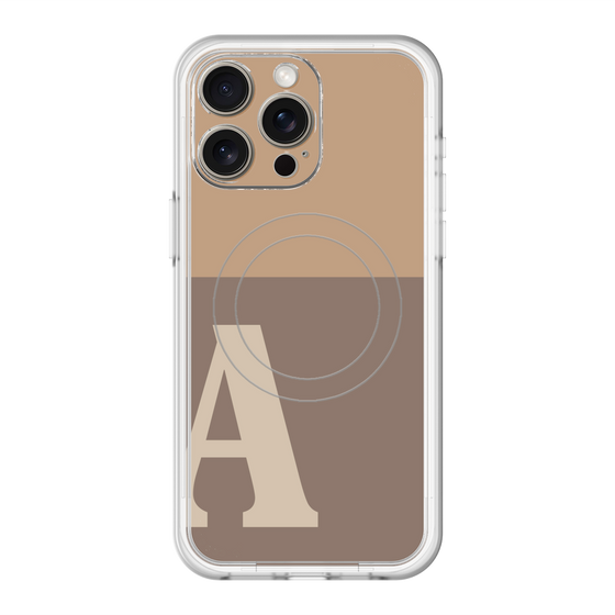 スリムプロテクションプレミアムケース with MagSafe［ オリジナル - initial two tone - A brown ］