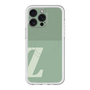 スリムプロテクションプレミアムケース with MagSafe［ オリジナル - initial two tone - Z green ］