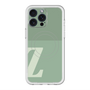 スリムプロテクションプレミアムケース with MagSafe［ オリジナル - initial two tone - Z green ］