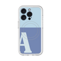 スリムプロテクションプレミアムケース with MagSafe［ オリジナル - initial two tone - A blue ］