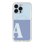 スリムプロテクションプレミアムケース with MagSafe［ オリジナル - initial two tone - A blue ］