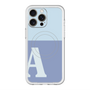 スリムプロテクションプレミアムケース with MagSafe［ オリジナル - initial two tone - A blue ］