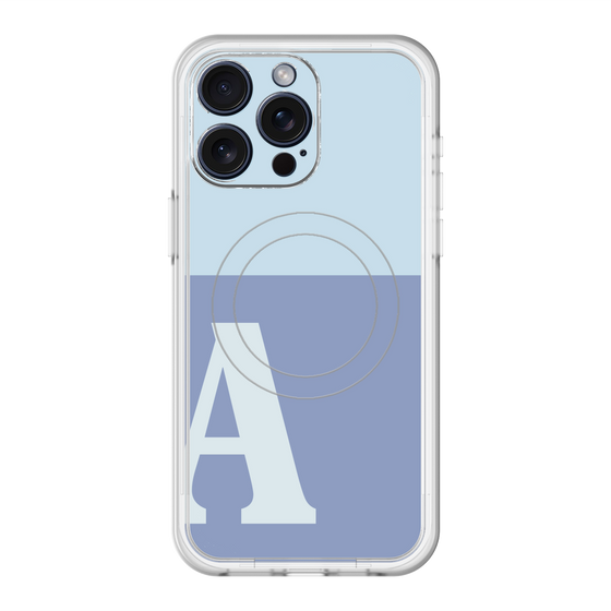 スリムプロテクションプレミアムケース with MagSafe［ オリジナル - initial two tone - A blue ］