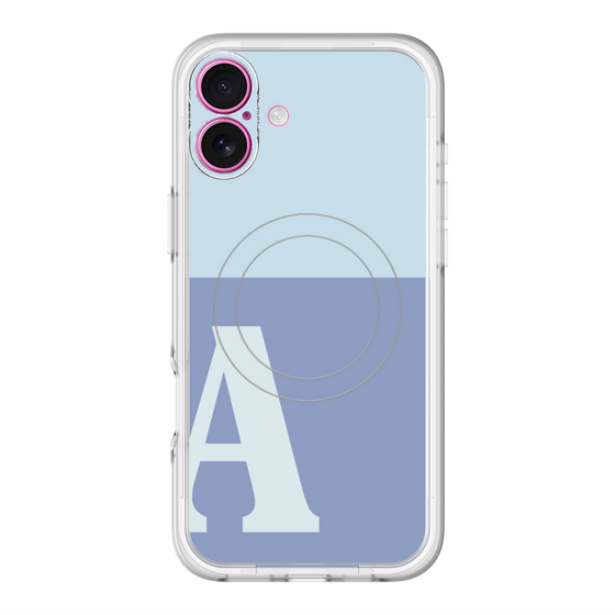 スリムプロテクションプレミアムケース with MagSafe［ オリジナル - initial two tone - A blue ］