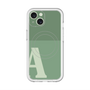スリムプロテクションプレミアムケース with MagSafe［ オリジナル - initial two tone - A green ］
