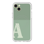 スリムプロテクションプレミアムケース with MagSafe［ オリジナル - initial two tone - A green ］