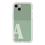 スリムプロテクションプレミアムケース with MagSafe［ オリジナル - initial two tone - A green ］
