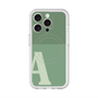 スリムプロテクションプレミアムケース with MagSafe［ オリジナル - initial two tone - A green ］
