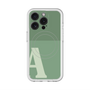 スリムプロテクションプレミアムケース with MagSafe［ オリジナル - initial two tone - A green ］