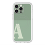 スリムプロテクションプレミアムケース with MagSafe［ オリジナル - initial two tone - A green ］