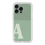 スリムプロテクションプレミアムケース with MagSafe［ オリジナル - initial two tone - A green ］