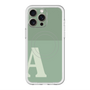 スリムプロテクションプレミアムケース with MagSafe［ オリジナル - initial two tone - A green ］