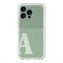 スリムプロテクションプレミアムケース with MagSafe［ オリジナル - initial two tone - A green ］