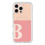 スリムプロテクションプレミアムケース with MagSafe［ オリジナル - initial two tone - B pink ］