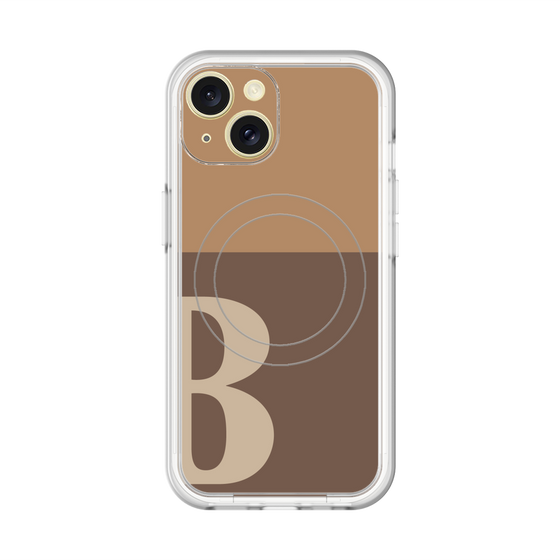 スリムプロテクションプレミアムケース with MagSafe［ オリジナル - initial two tone - B brown ］