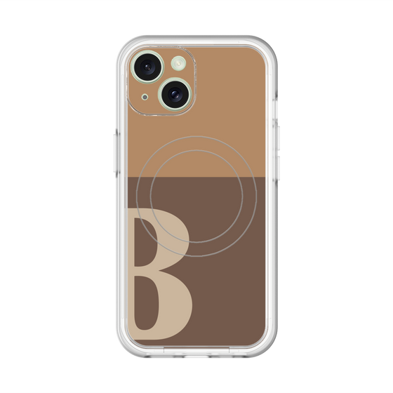 スリムプロテクションプレミアムケース with MagSafe［ オリジナル - initial two tone - B brown ］
