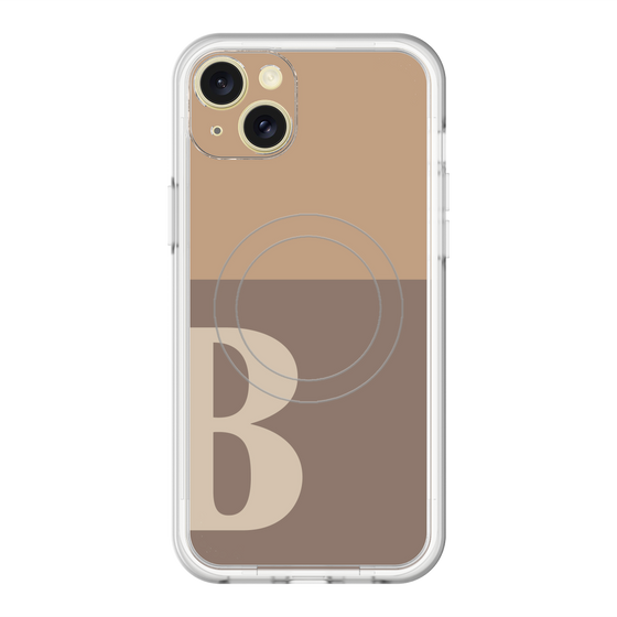 スリムプロテクションプレミアムケース with MagSafe［ オリジナル - initial two tone - B brown ］