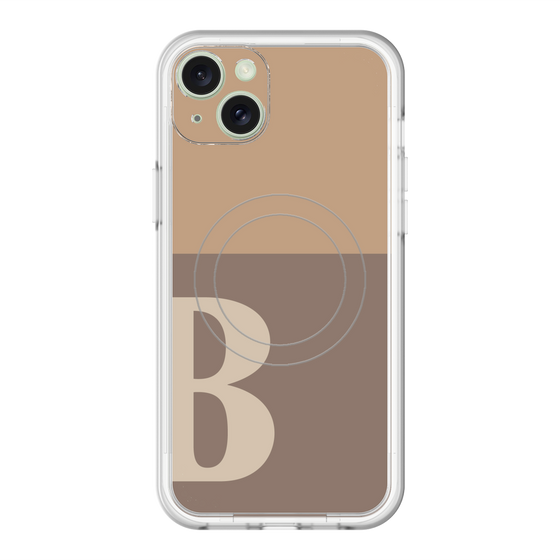 スリムプロテクションプレミアムケース with MagSafe［ オリジナル - initial two tone - B brown ］