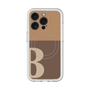 スリムプロテクションプレミアムケース with MagSafe［ オリジナル - initial two tone - B brown ］