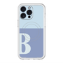 スリムプロテクションプレミアムケース with MagSafe［ オリジナル - initial two tone - B blue ］