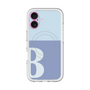 スリムプロテクションプレミアムケース with MagSafe［ オリジナル - initial two tone - B blue ］
