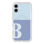 スリムプロテクションプレミアムケース with MagSafe［ オリジナル - initial two tone - B blue ］