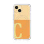 スリムプロテクションプレミアムケース with MagSafe［ オリジナル - initial two tone - C orange ］