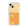 スリムプロテクションプレミアムケース with MagSafe［ オリジナル - initial two tone - C orange ］