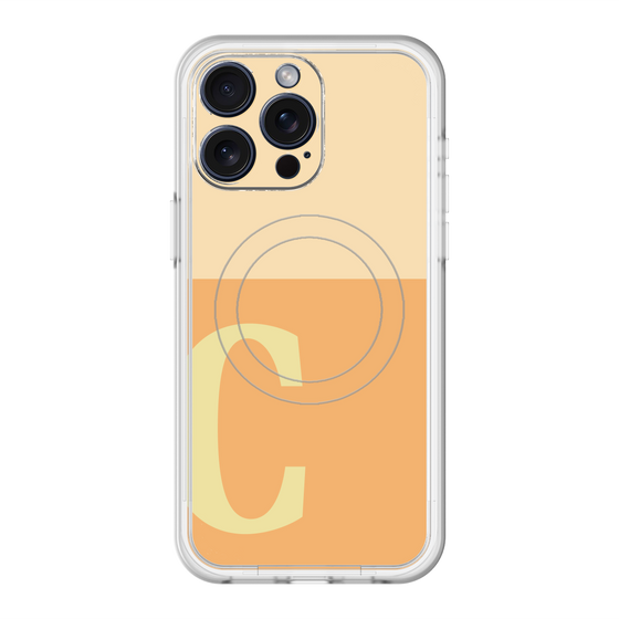 スリムプロテクションプレミアムケース with MagSafe［ オリジナル - initial two tone - C orange ］