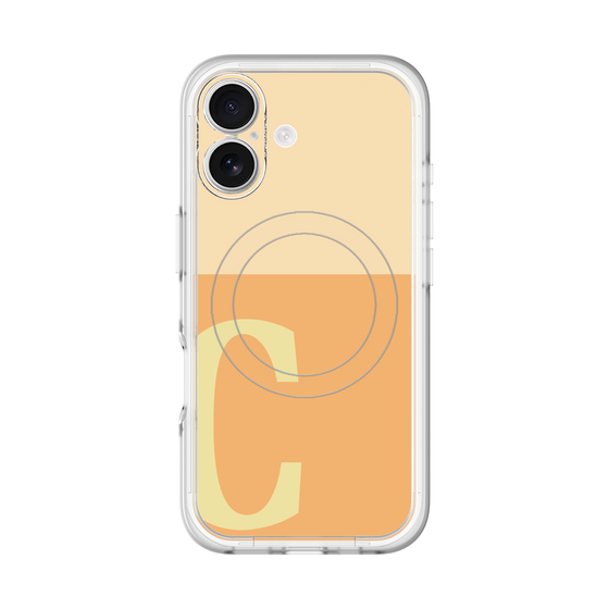 スリムプロテクションプレミアムケース with MagSafe［ オリジナル - initial two tone - C orange ］