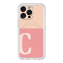 スリムプロテクションプレミアムケース with MagSafe［ オリジナル - initial two tone - C pink ］