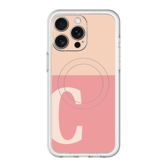 スリムプロテクションプレミアムケース with MagSafe［ オリジナル - initial two tone - C pink ］
