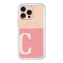 スリムプロテクションプレミアムケース with MagSafe［ オリジナル - initial two tone - C pink ］
