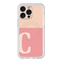 スリムプロテクションプレミアムケース with MagSafe［ オリジナル - initial two tone - C pink ］