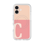 スリムプロテクションプレミアムケース with MagSafe［ オリジナル - initial two tone - C pink ］