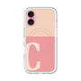 スリムプロテクションプレミアムケース with MagSafe［ オリジナル - initial two tone - C pink ］