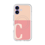 スリムプロテクションプレミアムケース with MagSafe［ オリジナル - initial two tone - C pink ］