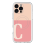 スリムプロテクションプレミアムケース with MagSafe［ オリジナル - initial two tone - C pink ］